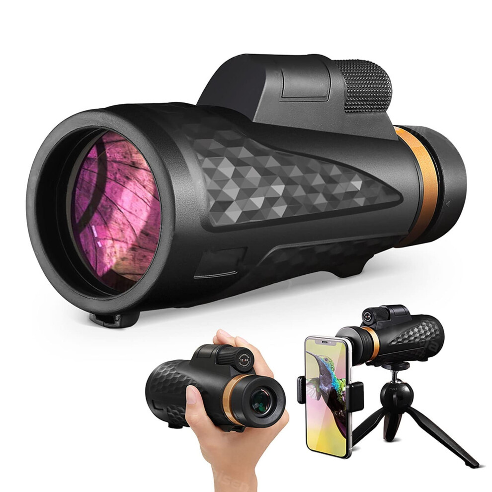 18X62 Monocular Telescope With Smartphone Holder And Tripod Hd Waterproof Weight Hunting Hiking Travel Camping Light 9016109861047