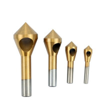 High Speed Steel Countersink Drill Bit, Deburr and Chamfer Tool, Taper Hole Cutter for Bevel Cutting Wood Plastic Metal