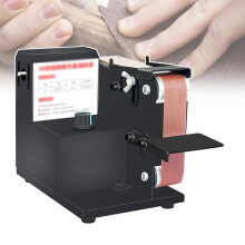 Band Sander with Dust Collector Electric Belt Grinder 8000/Min Silent Shaft Multiangle Grinding Plastic Wood Polish Black