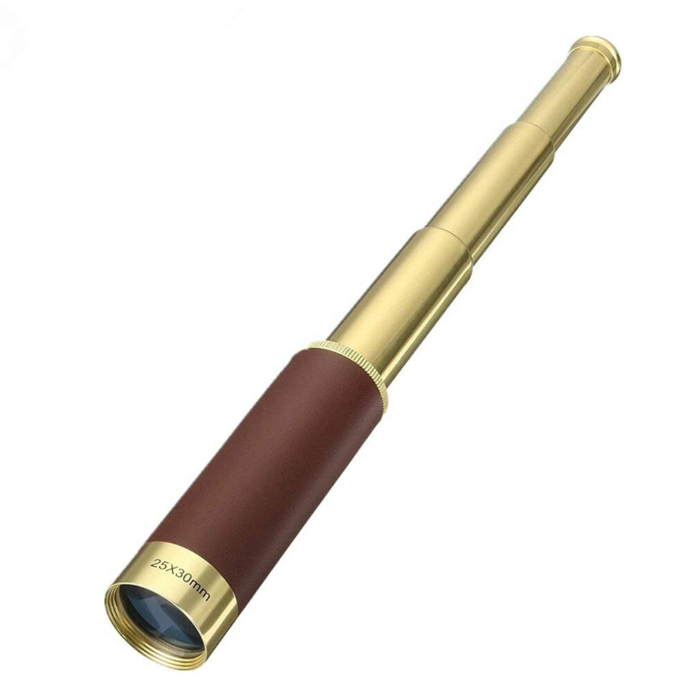 High Power 25X30 Pirate Small Portable Monocular Professional Vision Astronomical Eyepiece Spyglass With Free Leather Bag 30Mm Obj Compact 9084446912142