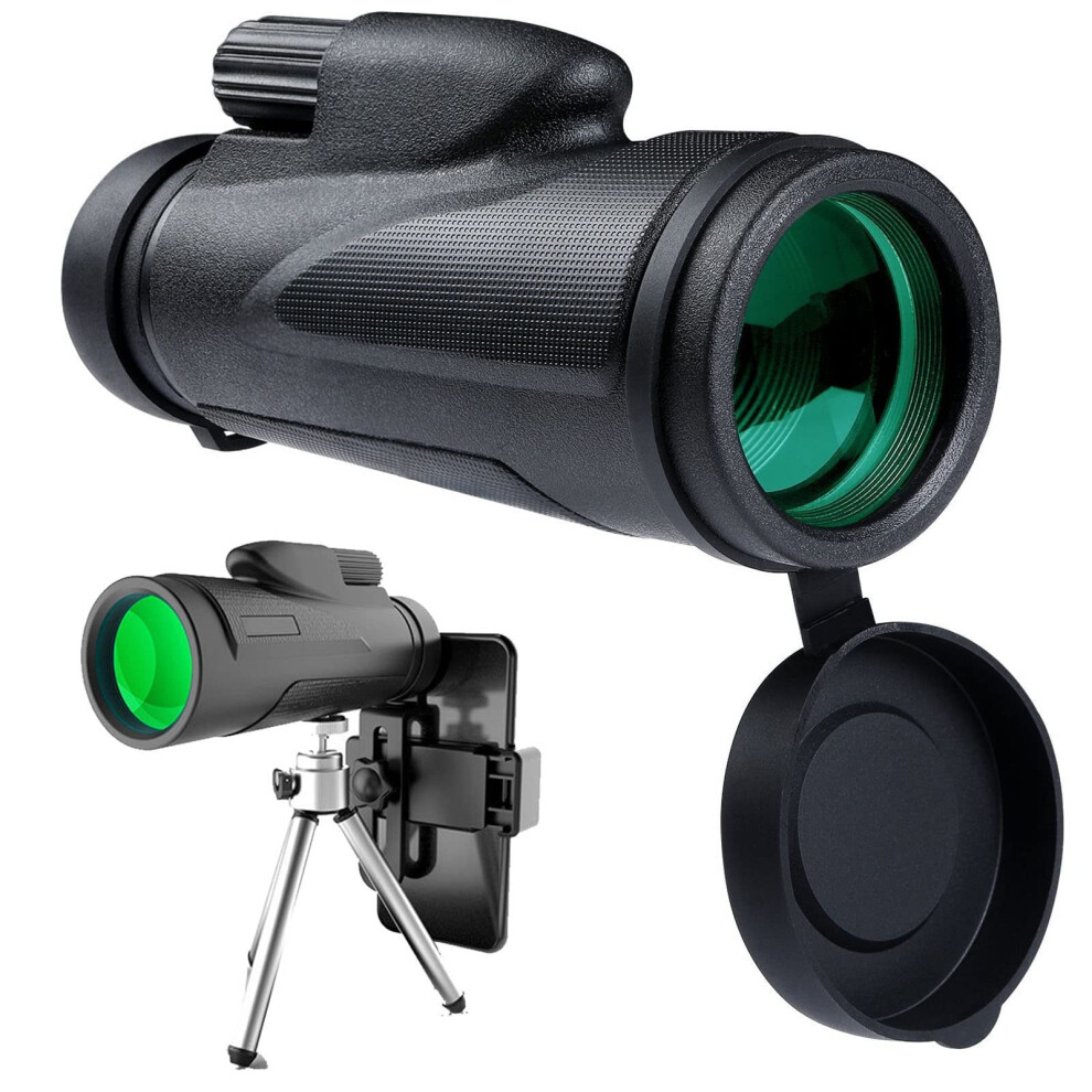 Monocular Telescope 12X50, Smartphone Holder And Tripod, Hd Waterproof, Portable Lightweight For Adults And Kids 9084446912517