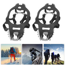 18 Teeth Anti Slip Ice Cleats Spikes for Snow Hiking, L/24x11cm