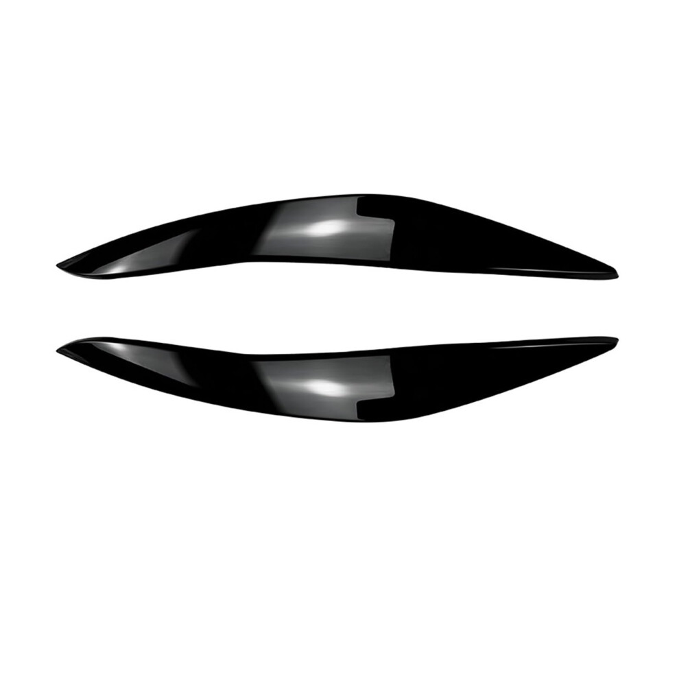 Headlights Eyebrow Eyelids Trim Cover For Bmw 5 Series F10 F11 2011-2014 Glossy 1 Pair Exterior Car Stickers Black 9084446912548