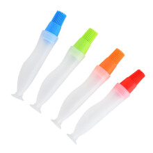 4pcs Multifunctional Kitchen Oil Bottle Brush Food-Grade For BBQ And Baking Easy To Clean Portable Mixed Color