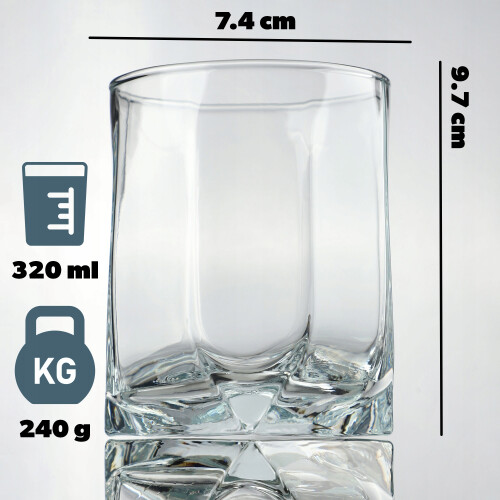 KADAX Gläser für Whiskygetränke, 320 ml, 6er-Set 2