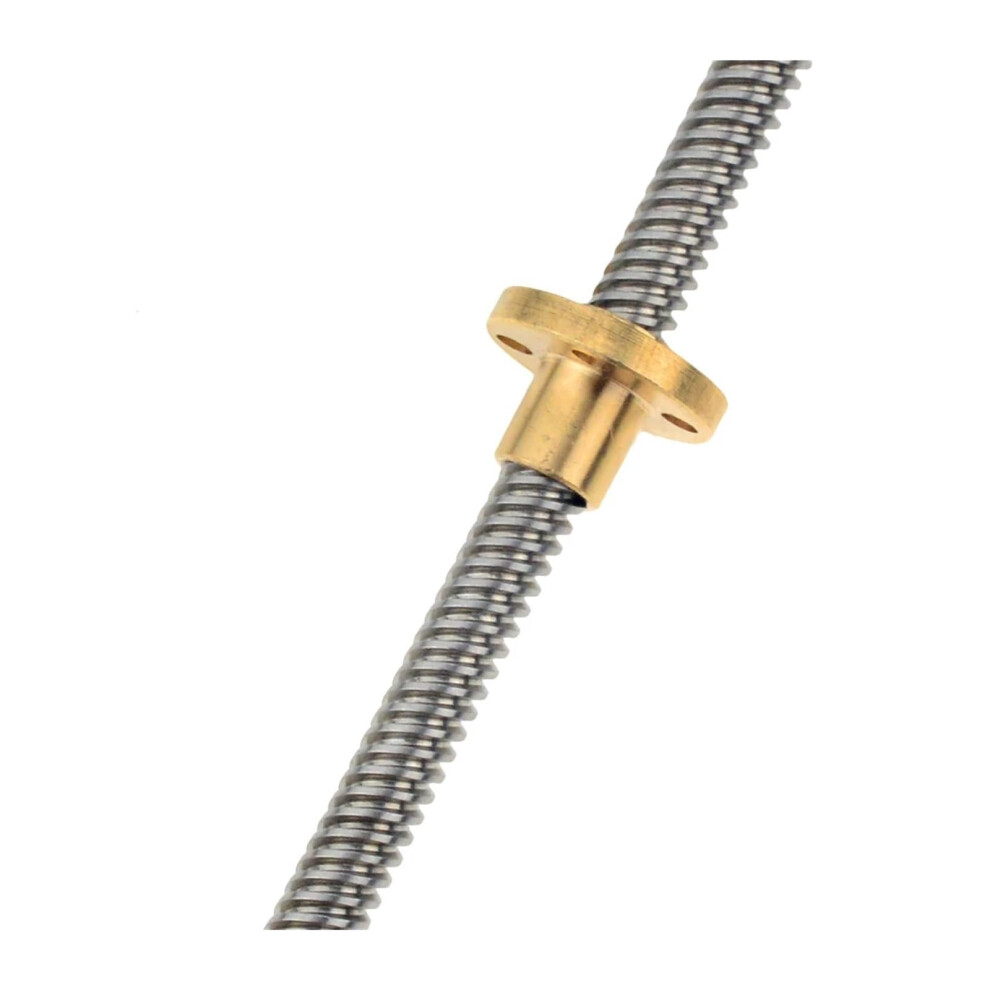 Lead Ball Screw With Nut 3Pcs Trapezoidal Rod Lead Screw 8Mm Thread T8 Pitch 2Mm Lead 100-500Mm Brass Nut 300Mm 9084446913217