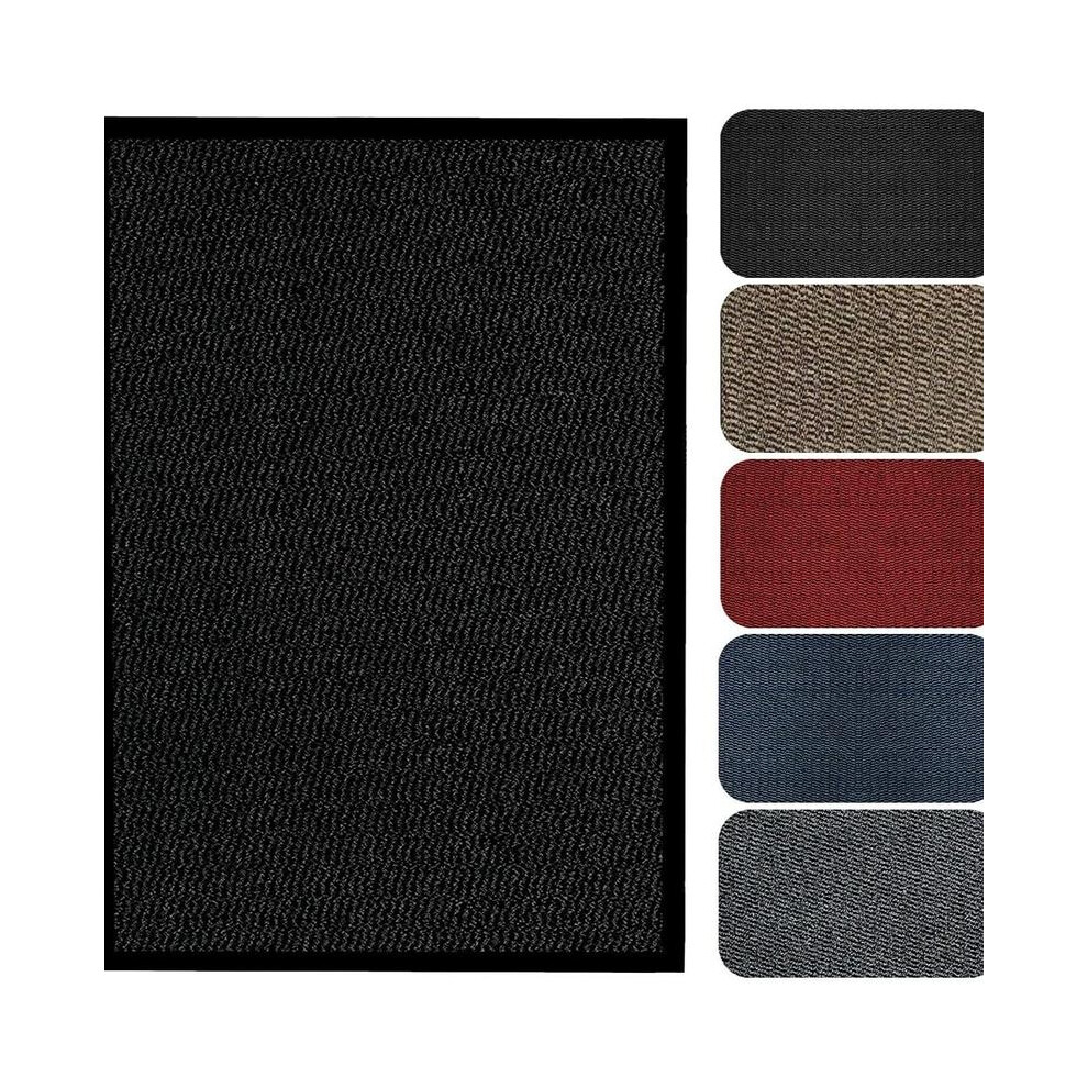 (Black, 60X180 Cm Runner) Dirt Trapper Door Mat For Indoor & Outdoor Mat Non Slip Pvc Kitchen Hallway Rug Ideal For Home And Office Rubber Mat Barrier 5021832462625