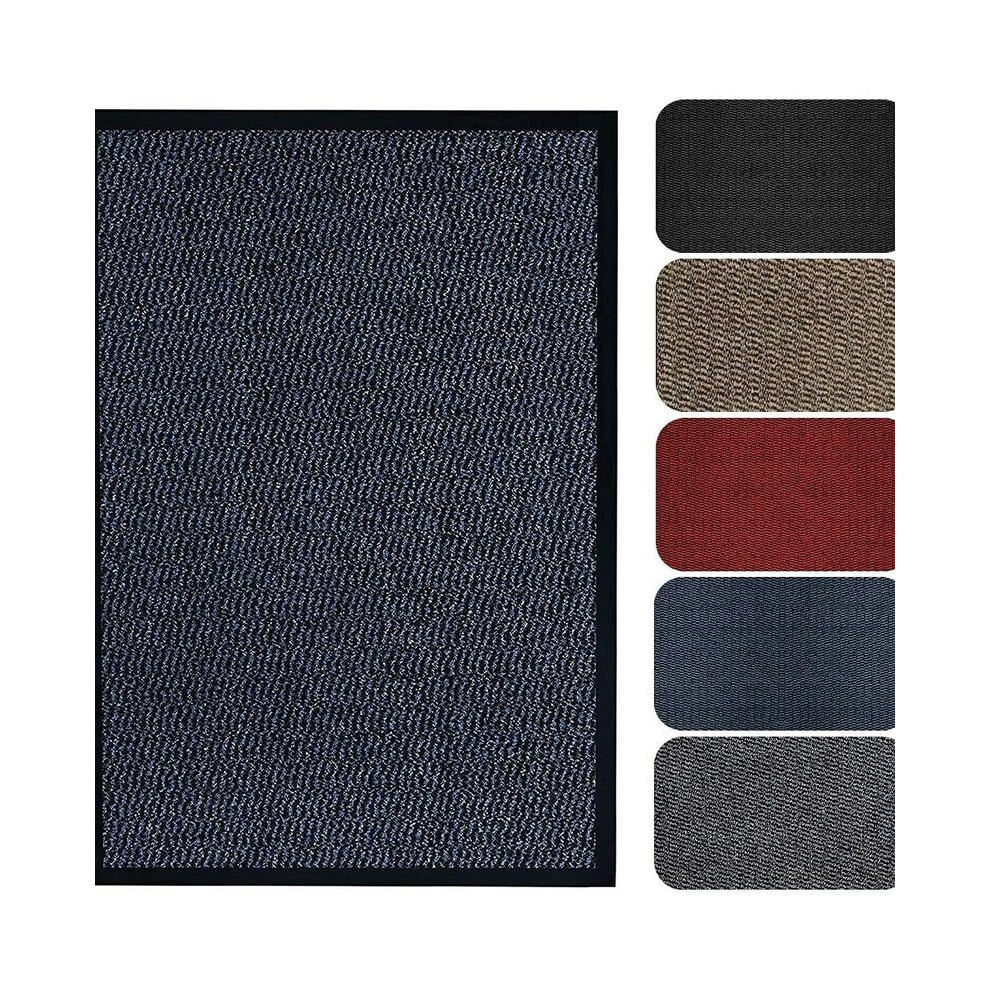 (Blue, 60X180 Cm Runner) Dirt Trapper Door Mat For Indoor & Outdoor Mat Non Slip Pvc Kitchen Hallway Rug Ideal For Home And Office Rubber Mat Barrier 5021832462748