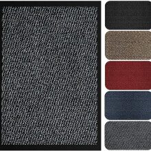 (Grey, 40x60 cm) Dirt Trapper Door Mat for Indoor & Outdoor Mat Non Slip Pvc Kitchen Hallway Rug Ideal For Home and office Rubber Mat Barrier Mat Heavy Duty