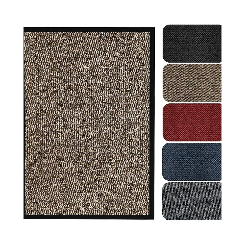 (Brown, 60X180 Cm Runner) Dirt Trapper Door Mat For Indoor & Outdoor Mat Non Slip Pvc Kitchen Hallway Rug Ideal For Home And Office Rubber Mat Barrier 5021832462861