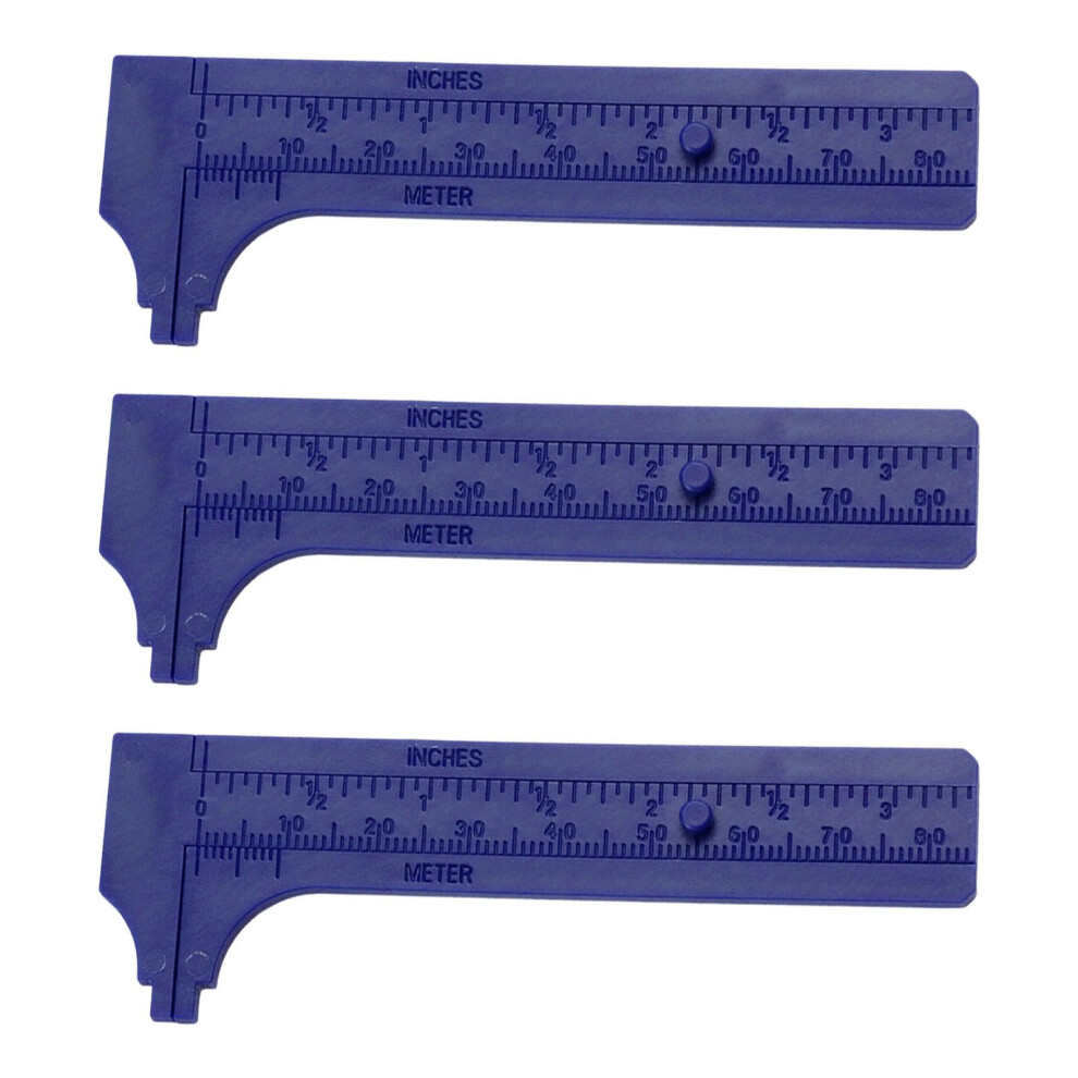 Vernier Caliper Pocket Ruler, Lightweight Accurate Double Scale, Metric & Imperial, Jewelry & Small Object Measurement 9084446913378