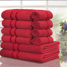 (Red) Luxury Towels 10 Pc Towel Sets 2 bath towels, 4 hand towels & 4 face towels - 500 GSM Towel Bale 100% Cotton Towels - Super Absorbent Quick