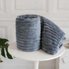 (Silver, 200x240 cm) Luxury Chunky Cord Ribbed Throw, Mink Throw, Mink Blanket Over Sofa Bed Super Soft Large Fluffy Blankets Roll-Packed -Available in Multiple