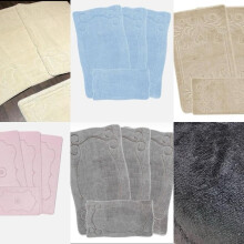 (Dark grey) Soft and cosy washable mats set of 4mats 3 Large 67x120 and 1 door mat 50x67