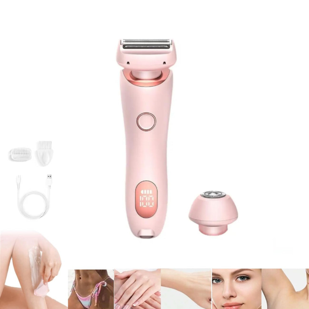 Shaver for Women 2-In-1 Electric Shaver Razors IPX7 Waterproof Rechargeable Suitable Sensitive Areas 1PC-B
