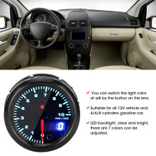 12V Digital-Tachometer-Anzeige 0-10000U/min, 2 Zoll Blaupoint-Display