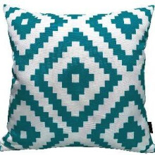 (Nairobi Teal, 43 x 43 cm) Outdoor Waterproof Garden Cushions – Square Decorative Scatter Pads for Bench, Seat or Patio
