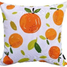 (Summer Fruits, 43 x 43 cm) Outdoor Waterproof Garden Cushions – Square Decorative Scatter Pads for Bench, Seat or Patio