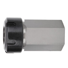 Hex ER25 Spannzange Block für CNC-Drehmaschine, 42 mm Durchmesser, Silber & Schwarz