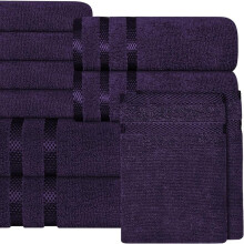 (Purple) Super Soft 10-Piece Towel Bale Set – 550 GSM Absorbent 100% Cotton | 2 Bath, 2 Hand, 4 Face, 2 Glove Towels | Luxury & Quick-Dry Bathroom