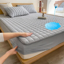 (Dark Gray, 140*200cm/55.12*78.7in) Waterproof Mattress Pad, 2/3 Counts/set Soft Comfortable Breathable Mattress Protector, Mattress Topper for Bedroom, Guest Room, Apartment,