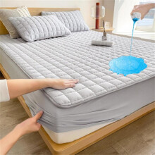 (pebble lime, 120*200cm/47.2*78.7in) Waterproof Mattress Pad, 2/3 Counts/set Soft Comfortable Breathable Mattress Protector, Mattress Topper for Bedroom, Guest Room, Apartment,