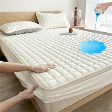 (Off White, US-Twin XL(99*203cm/39.4*79.9in)) Waterproof Mattress Pad, 2/3 Counts/set Soft Comfortable Breathable Mattress Protector, Mattress Topper for Bedroom, Guest Room, Apartment,