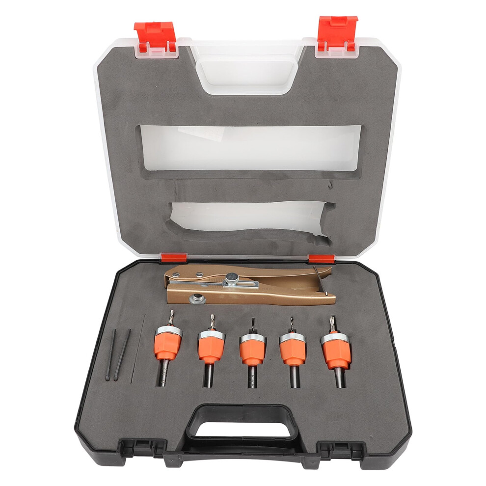 6Pcs Countersink Drill Bit Set With Adjustable Depth Stop, Pilot Drill Bit And Tapered Bits, Abs, 40Crv Steel, Hss 9016109862310