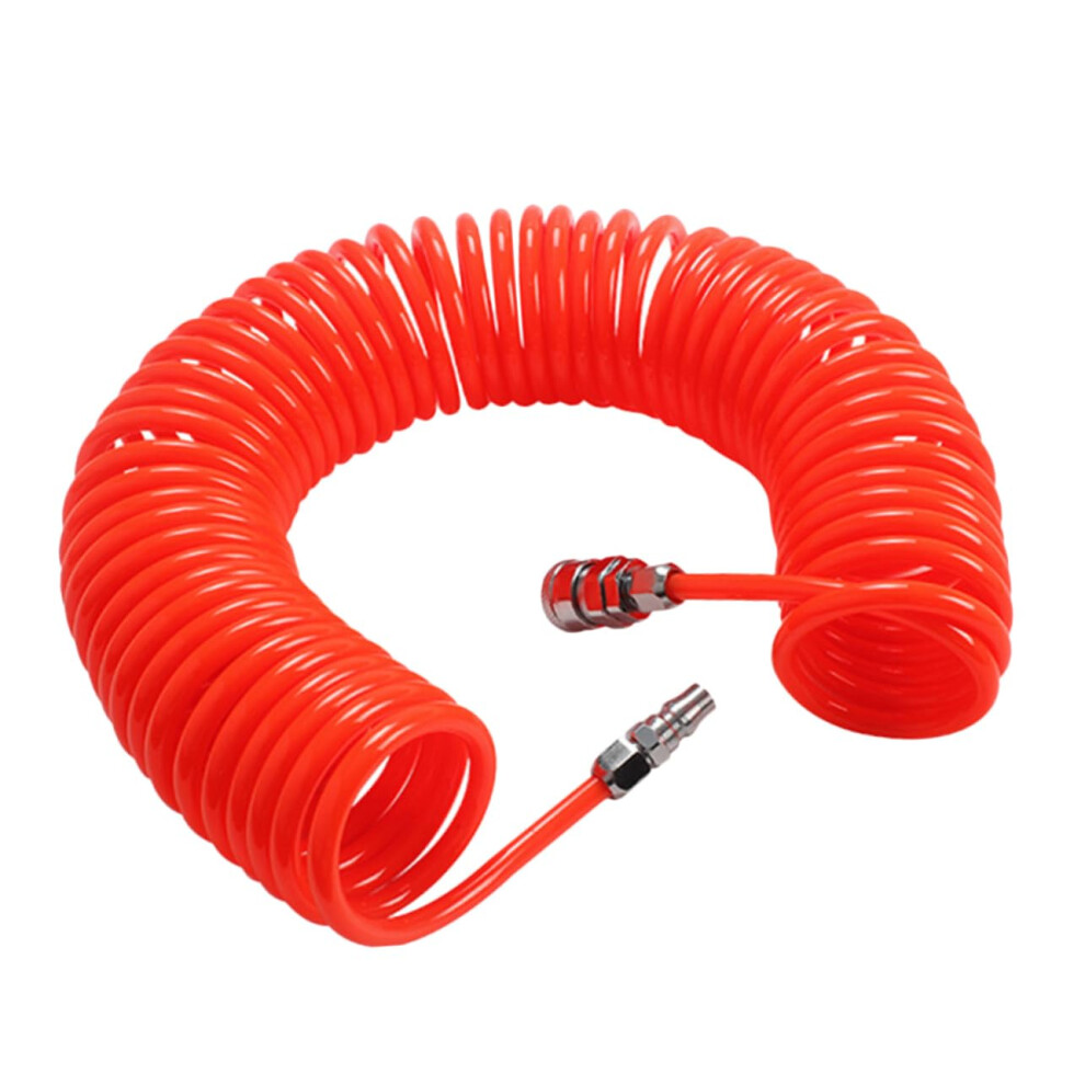 Durable Recoil Air Hose Pu Airline With Connector, Flexible And Expandable, Compatible With Air Compressor Models 9016109862358