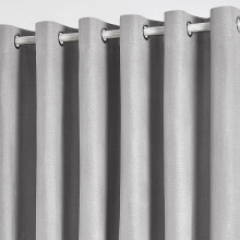 (Silver, 90" x 108" (229x274cm)) Premium Linen Thermal good Blackout Curtains – Pair of 2 Eyelet Ring Top + Tiebacks Ready-Made Lined Panels Light‑Blocking & Insulatin