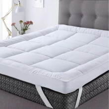 (DOUBLE (137 x 190Cm)) 10CM Deep MATTRESS TOPPER Heavy Box Stitched Thick Hotel Quality Microfiber UK - Mattress Topper fluffy single