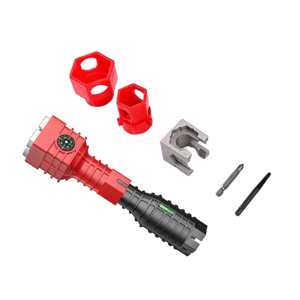 24 In 1 Sink Installer Wrench Multipurpose Plumbing-Black Red 7751000137304