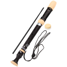 1 set 8-hole practice recorder flute with cleaning rod and strap