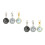 6 pcs pocket watch key chain buckle ring set 10