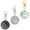 6 pcs pocket watch key chain buckle ring set 2