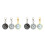 6 pcs pocket watch key chain buckle ring set 8