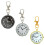 6 pcs pocket watch key chain buckle ring set 3