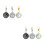 6 pcs pocket watch key chain buckle ring set 4