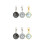 6 pcs pocket watch key chain buckle ring set 5
