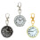 6 pcs pocket watch key chain buckle ring set 1