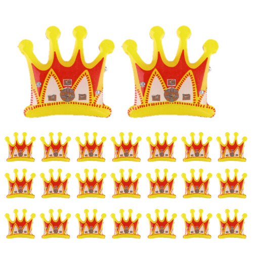 25pcs crown shape brooch breastpin glowing lapel decor