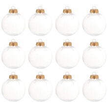 36 pcs clear plastic empty baubles fillable diy ornaments