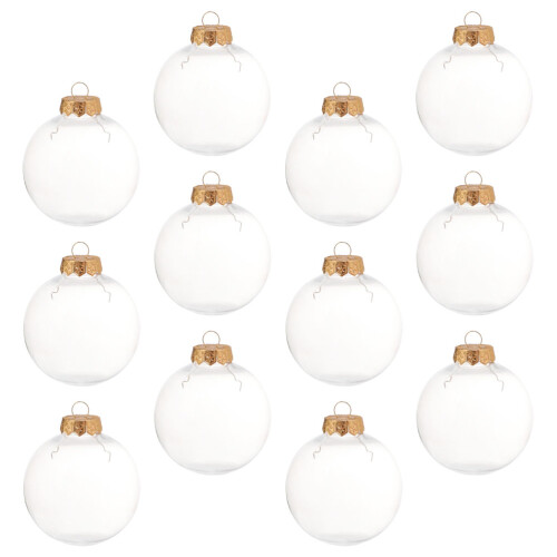 36 pcs clear plastic empty baubles fillable diy ornaments 1