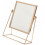square desktop makeup mirror with flower lace design random color 9