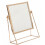 square desktop makeup mirror with flower lace design random color 3