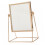 square desktop makeup mirror with flower lace design random color 7