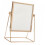 square desktop makeup mirror with flower lace design random color 5