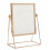 square desktop makeup mirror with flower lace design random color 2