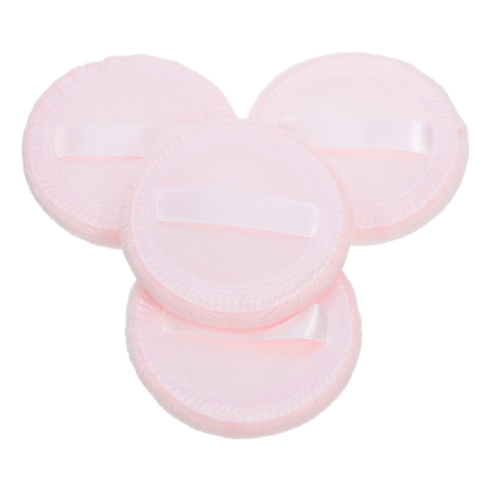 Solustre 4 Pcs Round Powder Puff Makeup Sponge For Foundation Concealer Size M