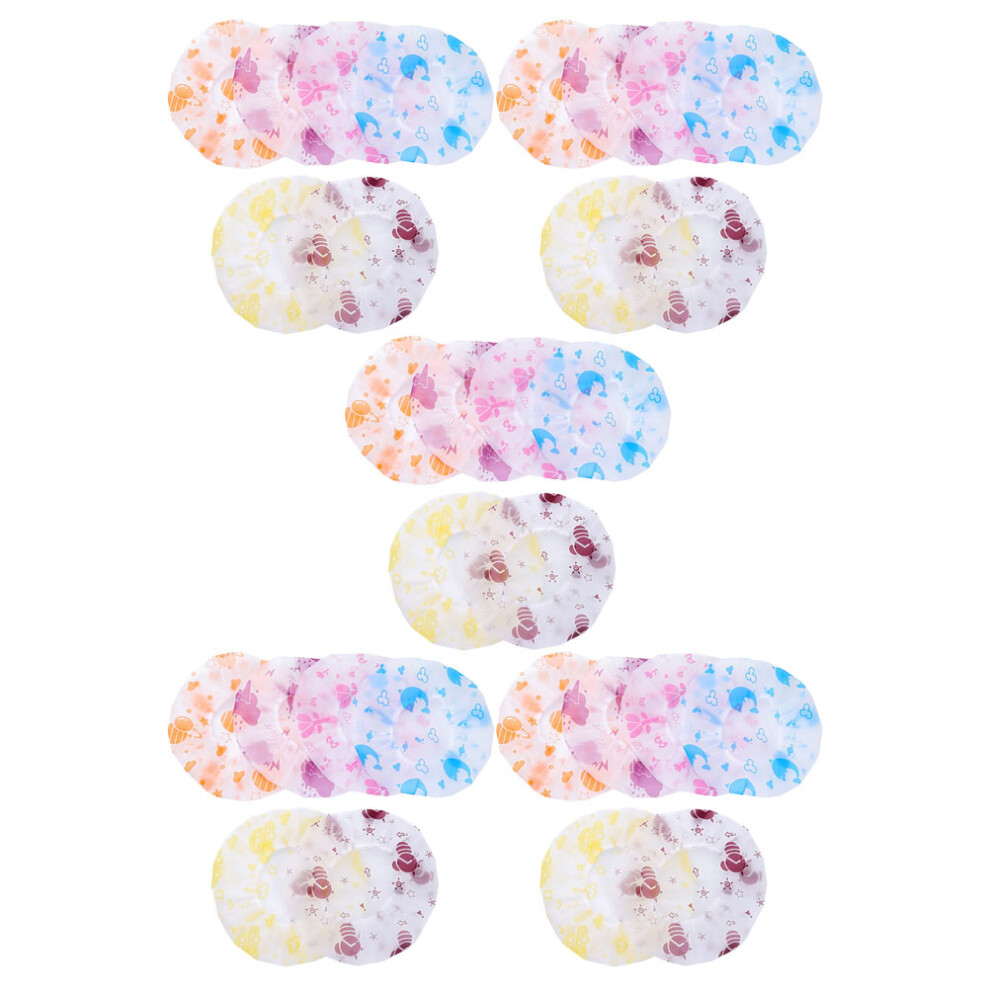 Iplusmile 30Pcs Reusable Waterproof Shower Caps With Elastic For Women